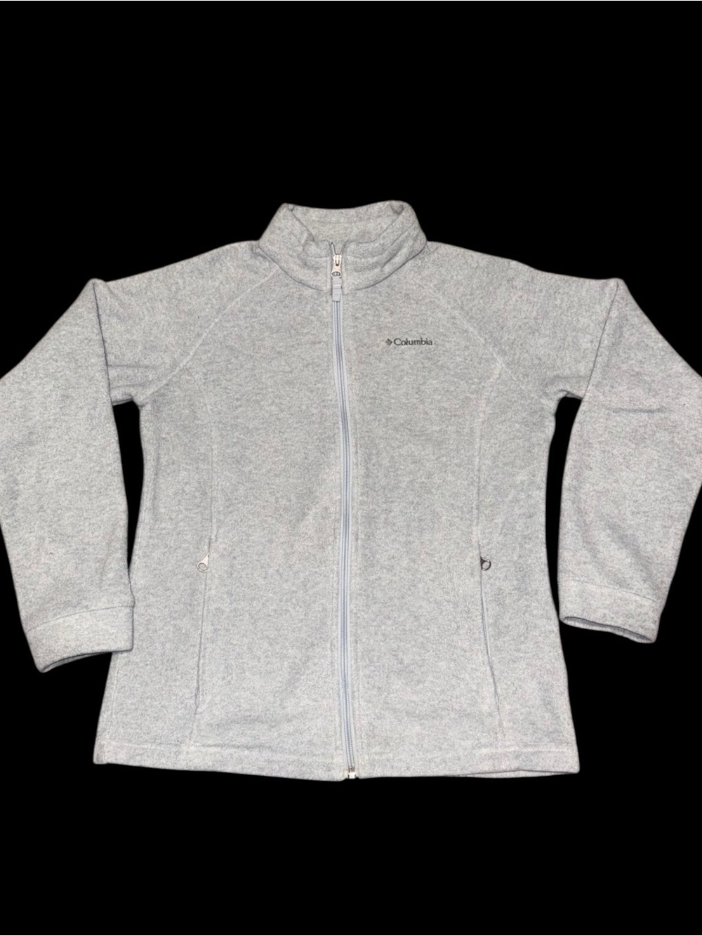 Columbia Girls' Heather Gray Full-Zip Fleece Jacket